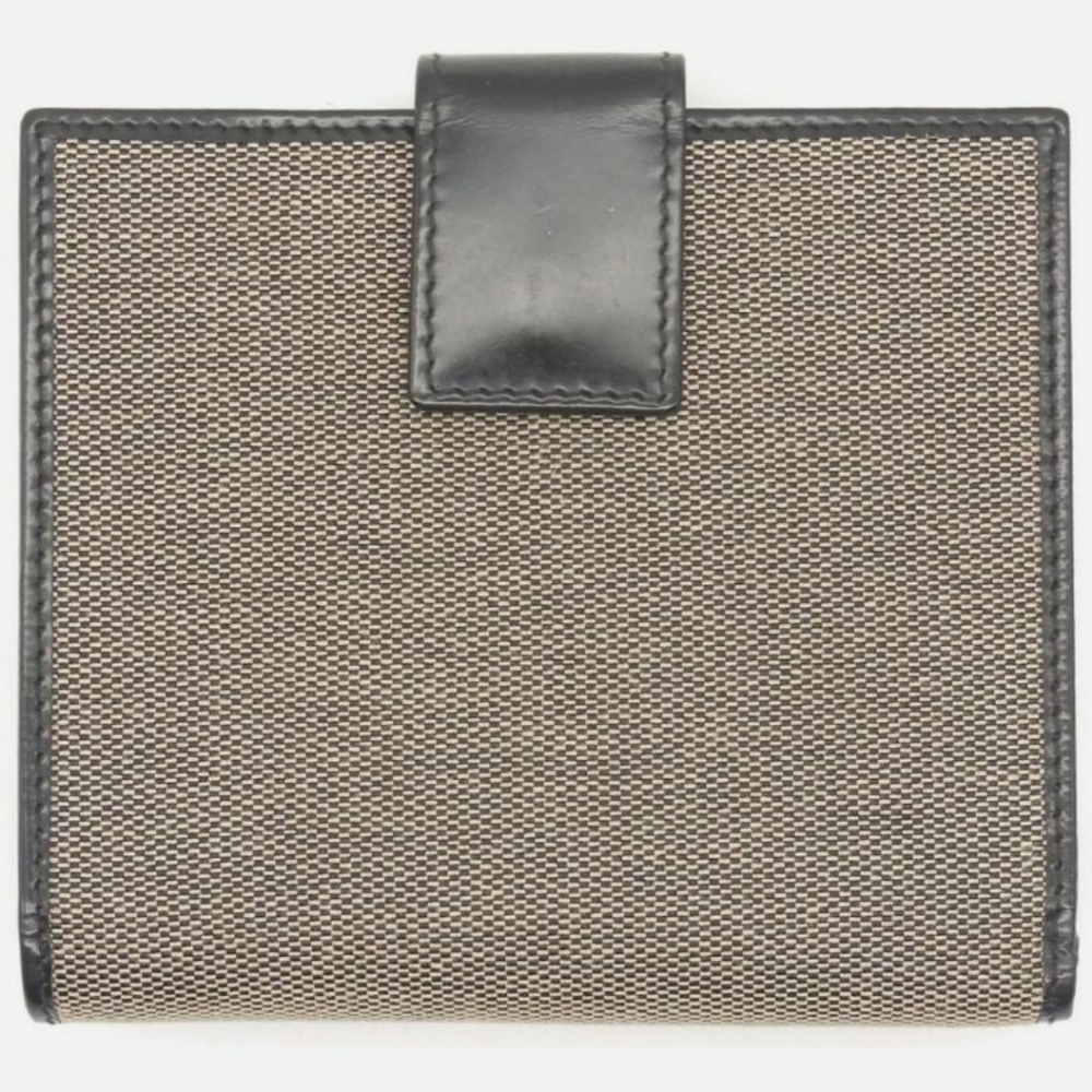 Authentic Gucci bifold wallet canvas and leather